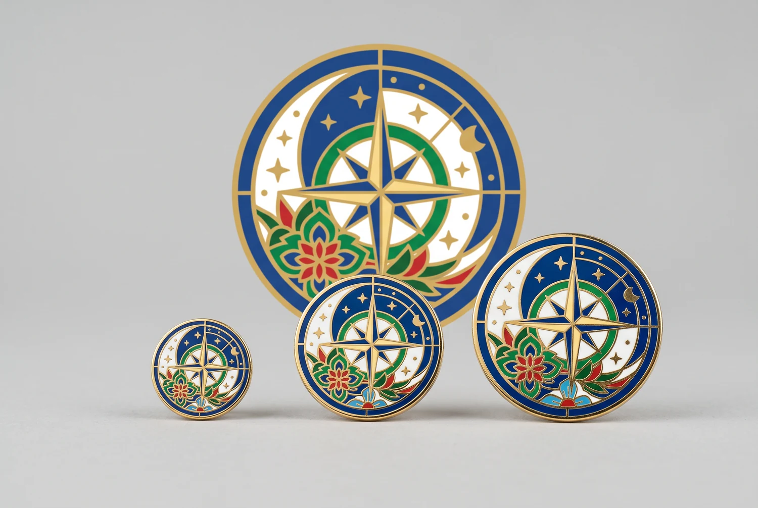 คู่มือขนาดและความชัดเจนของพิน Soft Enamel การเปรียบเทียบขนาดพิน Soft Enamel ที่แสดงตัวอักษรซึ่งอ่านได้ เส้นโลหะขั้นต่ำ และรายละเอียดที่ลดทอนแล้ว