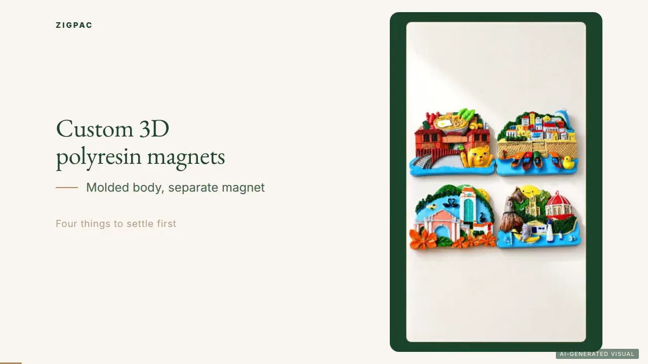 แม่เหล็กติดตู้เย็นเรซินสั่งทำพิเศษสำหรับ 3D ของที่ระลึกและของขวัญแบรนด์: คู่มือวิดีโอ